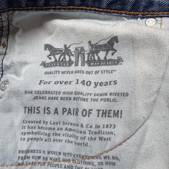 Levis 550 Jeans Mens 40 Blue Relaxed Fit Tapered‎ Leg Mid Wash Denim 38x30 - Picture 11 of 16